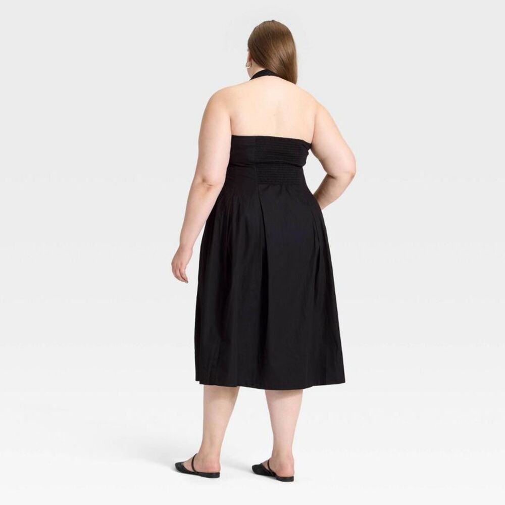 Women's Midi Halter Dress - A New Day Black 4X - Picture 2 of 4